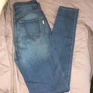 High waist skinny jeans